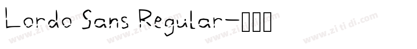 Lordo Sans Regular字体转换